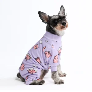Pyjama pour chien - Quand les cochons volent - Violet