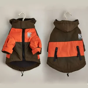 Veste d’hiver épaisse avec poche pour spitz