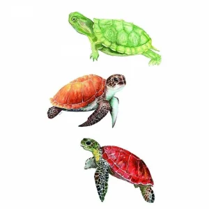 Tatouage Temporaire Tortue de Mer (3 pcs)