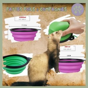 Gamelle de voyage pour furet | Travel-Bowl™
